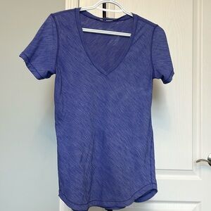 Purple v neck workout top